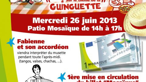 1er « Café-concert Mosaïque » sur le thème de la Guinguette et du Musette le 26 juin à partir de14h00